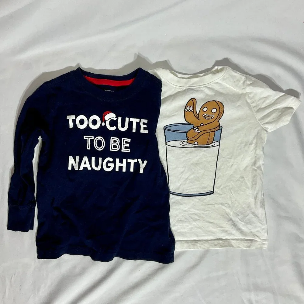 Christmas TShirts 2T Unisex Bundle 3/$16 OshKosh & Old Navy Child 100% Cotton